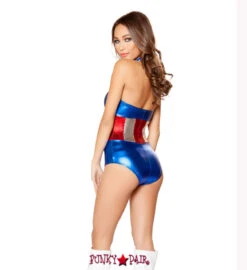 Roma R-10056, American Hero Romper Costume -Funky Lingerie Outlet 10056 Back 35103.1615836387