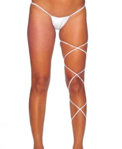 Dancer Leg Strap -Funky Lingerie Outlet 1020SL Leg Strap White 96561.1539208020