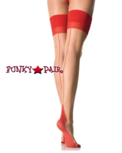 LA-1027, Sheer Stockings Backseam Cuban Heel