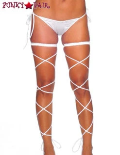Dancer Garter Set With Spaghetti Leg Wrap -Funky Lingerie Outlet 1040SL Garter Set with Leg Strap 42307.1538852365