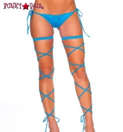 Dancer Garter Set With Spaghetti Leg Wrap -Funky Lingerie Outlet 1040SL Turquoise 77016.1538852390