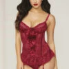 STM-10818, Crushed Velvet Bustier -Funky Lingerie Outlet 10818 Burgundy F 38714.1512500089