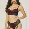 STM-10831, Bra And Panty With Garter Attached