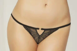 STM-10836, Lace And Open Crotch Panty -Funky Lingerie Outlet 10836 Black F 99166.1512466865