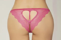 STM-10836, Lace And Open Crotch Panty -Funky Lingerie Outlet 10836 Pink B 30622.1512466866