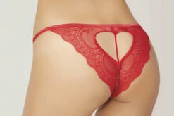 STM-10836, Lace And Open Crotch Panty -Funky Lingerie Outlet 10836 Red B2 08124.1512466866