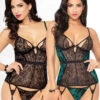 STM-10925, Mesh And Lace Bustier Set | Seven 'til Midnight -Funky Lingerie Outlet 10925 80450.1542129920