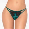 STM-10936, Flocked Mesh And Lace Open Crotch Panty | Seven 'til Midnight -Funky Lingerie Outlet 10936 GREEN F 82581.1541798236
