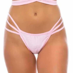 11004SL, Trip Strap Thong By Bodyzone -Funky Lingerie Outlet 11004 Baby Pink 78088.1683310542