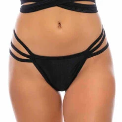11004SL, Trip Strap Thong By Bodyzone -Funky Lingerie Outlet 11004 Black 06349.1683310480