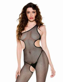 MUSIC LEGS ML-1102, One Shoulder Fishnet Body Stocking