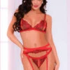 STM-11038, Peek-A-Boo Tie Ribbon Cup And Matching Bottom -Funky Lingerie Outlet 11038P F 89221.1675475637