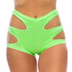 12002SL, Cutout Booty Short By Bodyzone -Funky Lingerie Outlet 12002 Neon Green 85084.1683270635