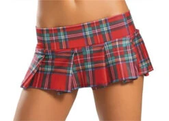 Roma 1303LP, School Girl Red Plaid Skirt