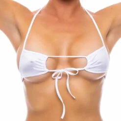 16003SL, Adjustable Tie Top By Bodyzone -Funky Lingerie Outlet 16003 White 18293.1683265939