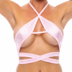16004SL, Strappy Top By Bodyzone -Funky Lingerie Outlet 16004 Baby Pink 35190.1683310114