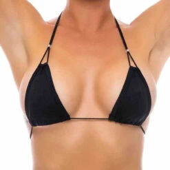 1685SL, Beaded Triangle Top By Bodyzone -Funky Lingerie Outlet 1685 Black 37796.1683307019