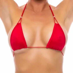 1685SL, Beaded Triangle Top By Bodyzone -Funky Lingerie Outlet 1685 Red 27003.1683307034