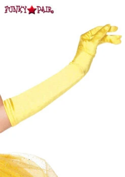 LA-16B, Long Satin Gloves -Funky Lingerie Outlet 16B Yellow 86877.1574801855