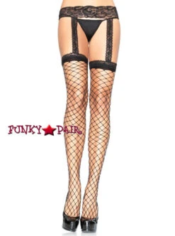 LA-1769, Fence Net Lace Garterbelt Stockings