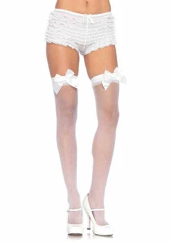 LA-1911, Sheer Stockings With Satin Bow