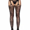 LA-1952, Gardenia Lace Stockings With Attached Garter By Leg Avenue -Funky Lingerie Outlet 1952 06 001 48242.1657909398