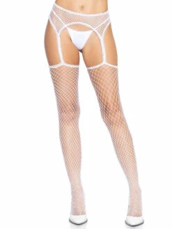 LA-1956, Scalloped Trimmed GarterBelt Stockings By Leg Avenue