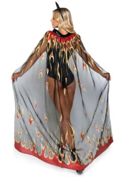 LA2763, Glitter Flame Devil Cape By Leg Avenue -Funky Lingerie Outlet 2763 02 001 95673.1602697053