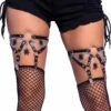 LA2784, Spider O-Ring And Chain Thigh High Garter -Funky Lingerie Outlet 2784 001 001 58704.1663349383