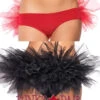LEG AVENUE LA-2922, Tanga Panty With Tulle Ruffle Back -Funky Lingerie Outlet 2922 58279.1562355107