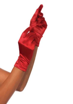 LA-2B, Satin Wrist Length Gloves -Funky Lingerie Outlet 2B 01 003 74703.1506061092