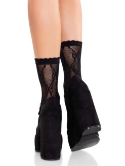 LA3003, Bow Net Anklets -Funky Lingerie Outlet 3003 002 001 64152.1741922307