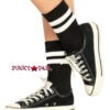 LA-3038, Athletic Anklet Socks -Funky Lingerie Outlet 303822007 front 83113.1534185718