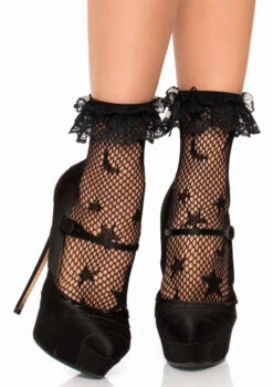 LA-3048, Galaxy Ruffle Anklet By Leg Avenue