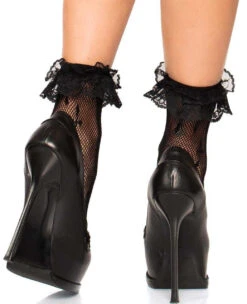 LA-3049, Worship Me Cross Anklet Socks By Leg Avenue -Funky Lingerie Outlet 3049 back 92179.1686237975