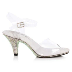 315-Vanity, 3 Inch Rhinestones Sandal By Ellie