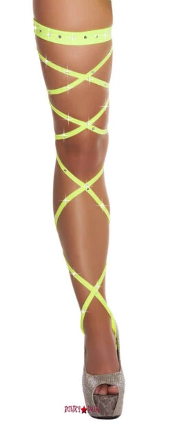 Roma RA3233 - Rhinestones Leg Wrap -Funky Lingerie Outlet 3233 Yellow 16169.1657043505
