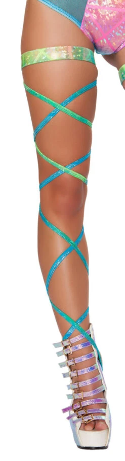 Roma R- 3322, Rave Shimmer Garter Leg Strap -Funky Lingerie Outlet 3322 LaserMulti 89634.1636049569