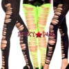 MUSIC LEGS ML-35244, Ripped Opaque Stirrup Leggings -Funky Lingerie Outlet 35244 68072.1406857169