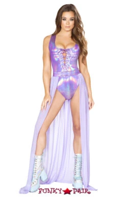 Roma R-3559, Rave Rompers Lace-Up Detail -Funky Lingerie Outlet 3559 PP 3570 Lav 14153.1659138574