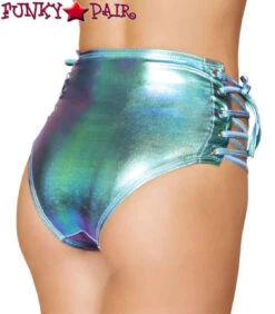 Roma R- 3604, Rave High- Rave Waisted Short With Side Lace -Funky Lingerie Outlet 3604 IB Back 69452.1659043548