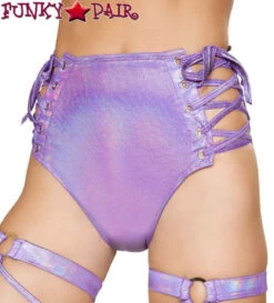 Roma R- 3604, Rave High- Rave Waisted Short With Side Lace -Funky Lingerie Outlet 3604 PP 24004.1659043548