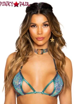 Roma R-3712, CUTOUT SEQUIN TIE RAVE TOP -Funky Lingerie Outlet 3712 JB 86580.1659810602