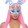 Leg Avenue | LA3749, Holographic Bunny Ear Mask