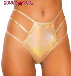Roma R-3751, METALLIC HIGH-WAISTED SHORTS -Funky Lingerie Outlet 3751 Gold 31816.1639077664