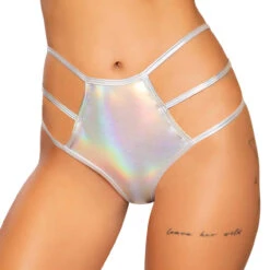 Roma R-3751, METALLIC HIGH-WAISTED SHORTS