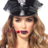 LEG AVENUE LA-3761, Vinyl Police Hat -Funky Lingerie Outlet 3761 55272.1440760529