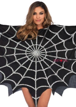 LA-3762, Glitter Web Poncho Costume