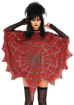 LA-3762, Glitter Web Poncho Costume -Funky Lingerie Outlet 3762 01 011 66449.1504736289
