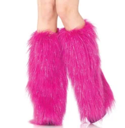 LEG AVENUE LA-3923, Rave Furry Bootcover With Silver
